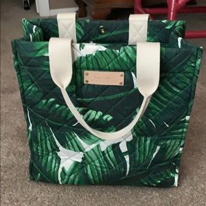 India Hicks quilted palm print tote